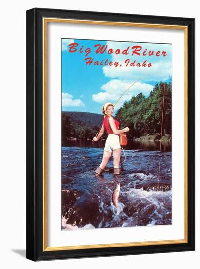 Big Wood River, Hailey, Idaho-null-Framed Premium Giclee Print