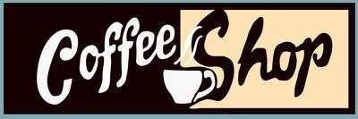Coffee Shop Sign Or Banner-Bigelow Illustrations-Stretched Canvas