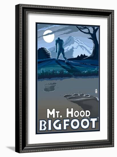 Bigfoot - Mt. Hood, Oregon-Lantern Press-Framed Art Print