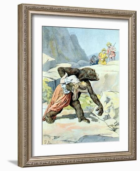 Bigfoot or Sasquatch Kidnapping Woman US 1897-Chris Hellier-Framed Photographic Print