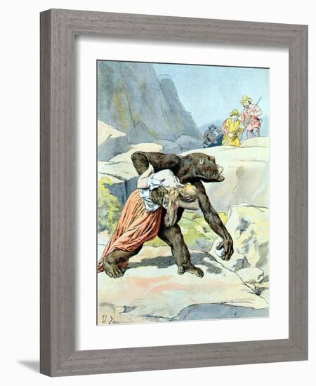 Bigfoot or Sasquatch Kidnapping Woman US 1897-Chris Hellier-Framed Photographic Print