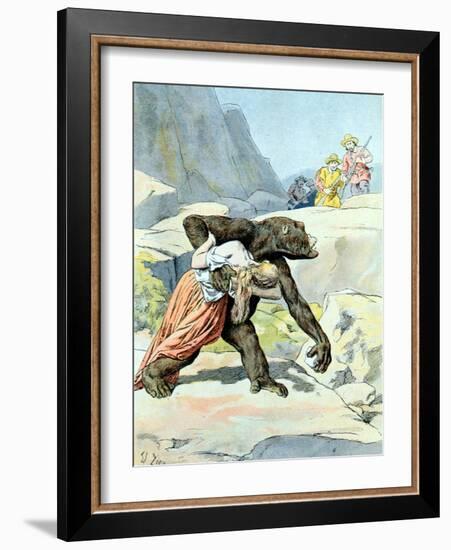 Bigfoot or Sasquatch Kidnapping Woman US 1897-Chris Hellier-Framed Photographic Print