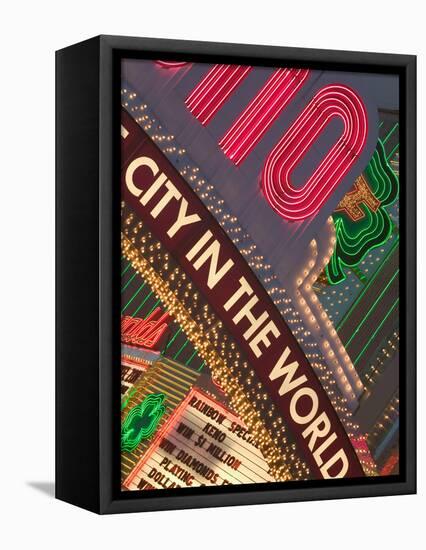 Biggest Little City in the World, Reno, Nevada-Walter Bibikow-Framed Premier Image Canvas