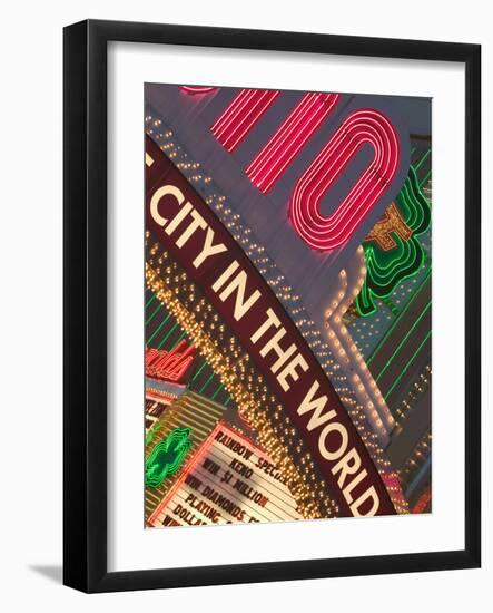 Biggest Little City in the World, Reno, Nevada-Walter Bibikow-Framed Photographic Print