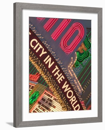 Biggest Little City in the World, Reno, Nevada-Walter Bibikow-Framed Photographic Print