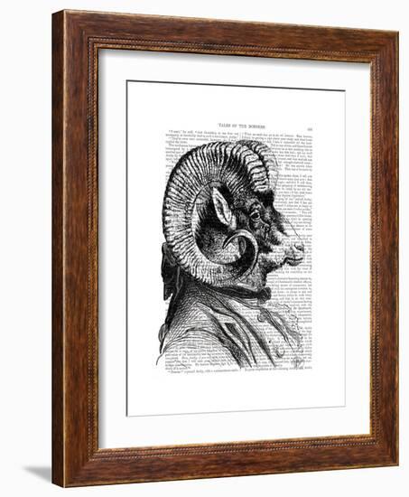 Bighorn Sheep in Suit-Fab Funky-Framed Premium Giclee Print