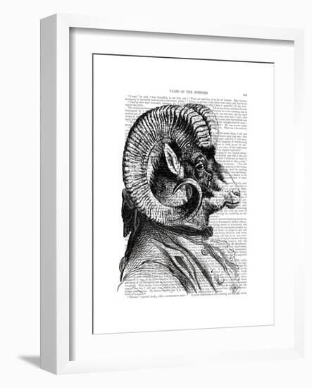 Bighorn Sheep in Suit-Fab Funky-Framed Premium Giclee Print