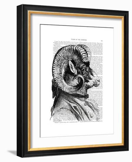 Bighorn Sheep in Suit-Fab Funky-Framed Premium Giclee Print