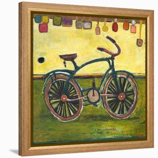 Bike Green-Jill Mayberg-Framed Premier Image Canvas