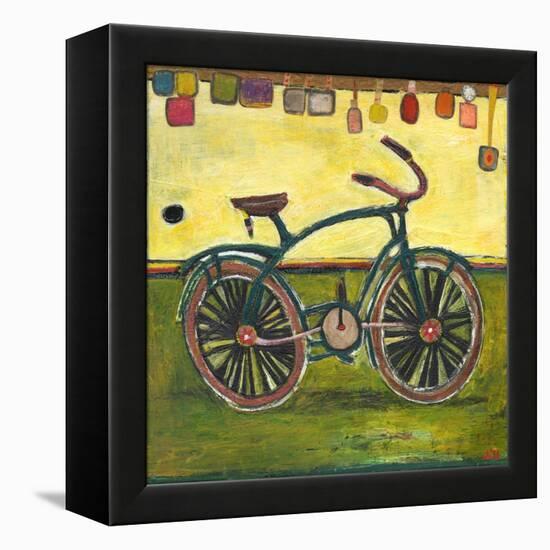 Bike Green-Jill Mayberg-Framed Premier Image Canvas