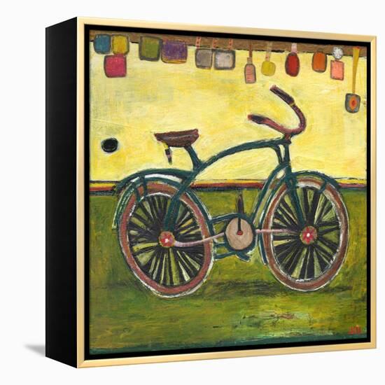 Bike Green-Jill Mayberg-Framed Premier Image Canvas