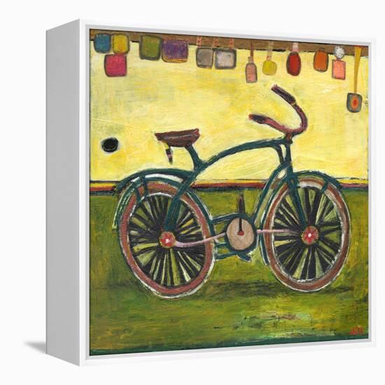 Bike Green-Jill Mayberg-Framed Premier Image Canvas