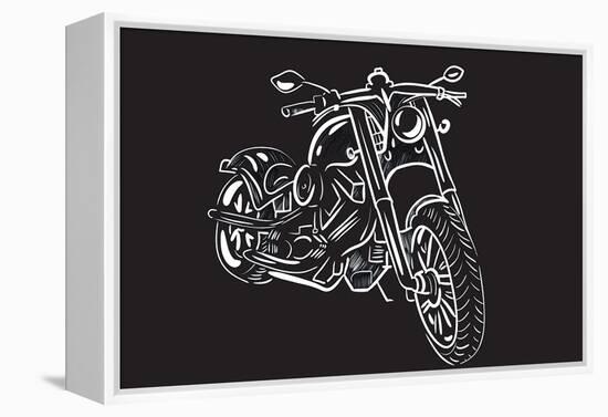 Bike Harley-Trankvilizator-Framed Stretched Canvas