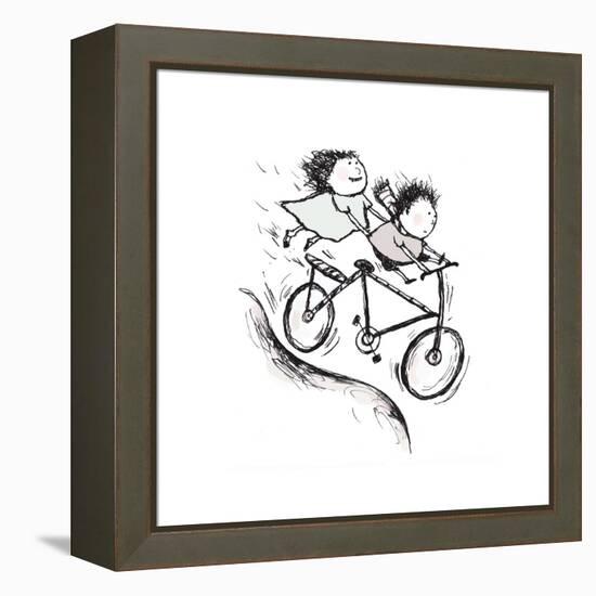 Bike Kids-Carla Martell-Framed Premier Image Canvas