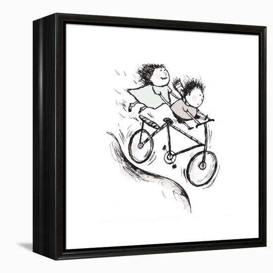 Bike Kids-Carla Martell-Framed Premier Image Canvas