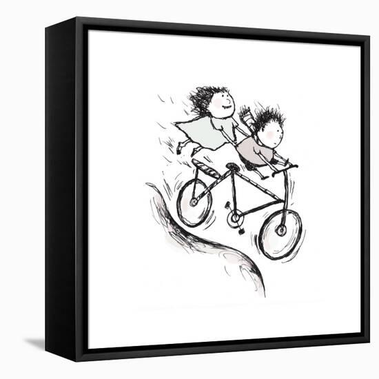 Bike Kids-Carla Martell-Framed Premier Image Canvas