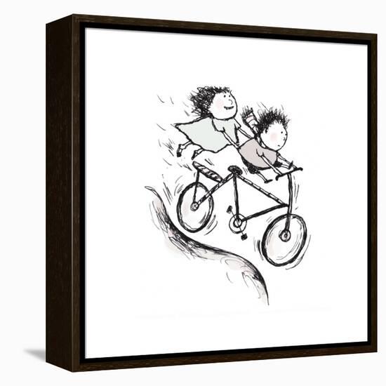 Bike Kids-Carla Martell-Framed Premier Image Canvas