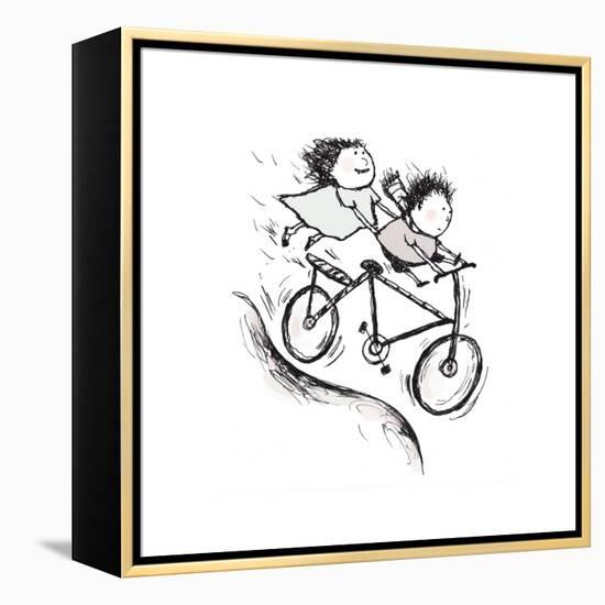 Bike Kids-Carla Martell-Framed Premier Image Canvas