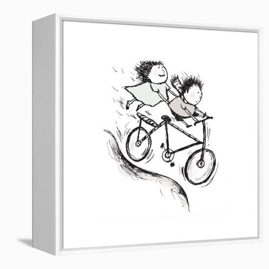 Bike Kids-Carla Martell-Framed Premier Image Canvas