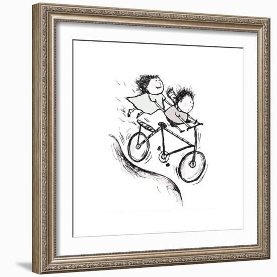 Bike Kids-Carla Martell-Framed Giclee Print