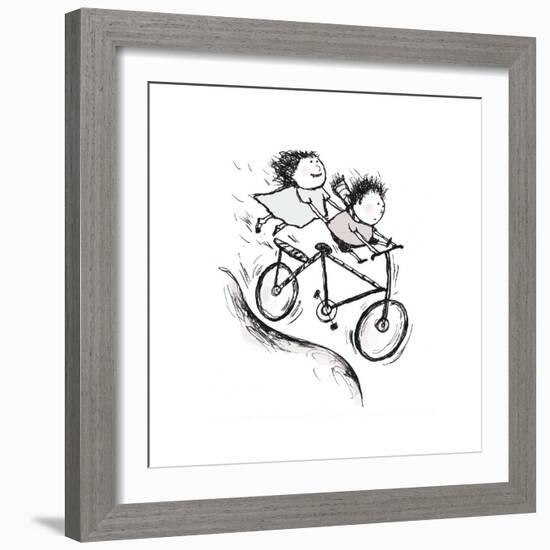 Bike Kids-Carla Martell-Framed Giclee Print