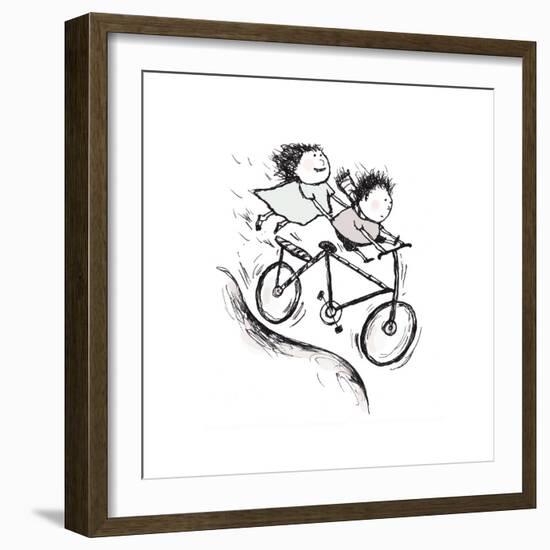 Bike Kids-Carla Martell-Framed Giclee Print