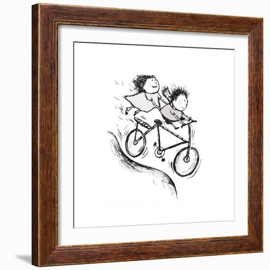 Bike Kids-Carla Martell-Framed Giclee Print