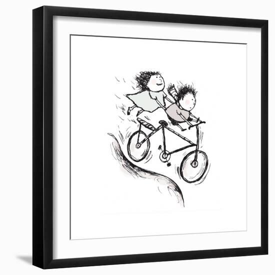 Bike Kids-Carla Martell-Framed Giclee Print