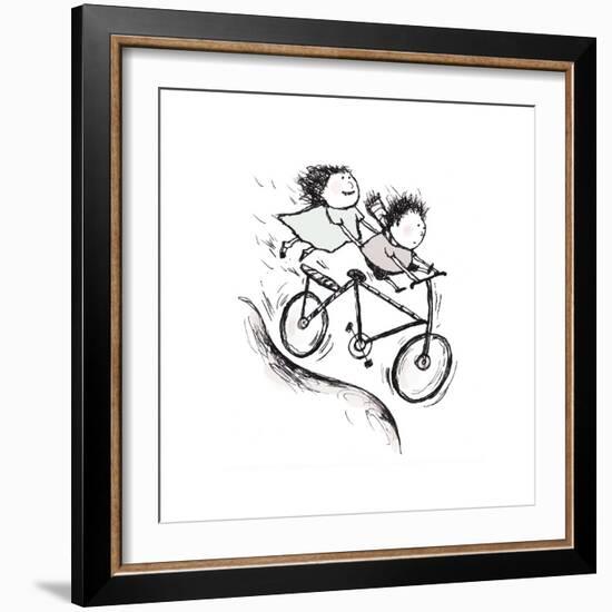 Bike Kids-Carla Martell-Framed Giclee Print