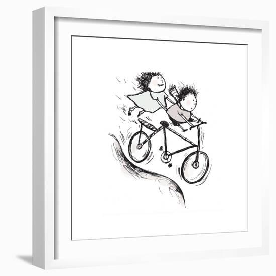 Bike Kids-Carla Martell-Framed Giclee Print