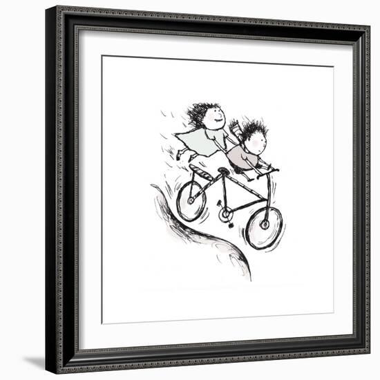 Bike Kids-Carla Martell-Framed Giclee Print