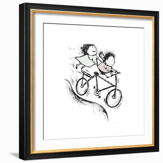 Bike Kids-Carla Martell-Framed Giclee Print