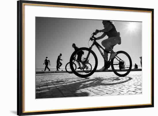 Bike on Lisbon-Moises Levy-Framed Giclee Print