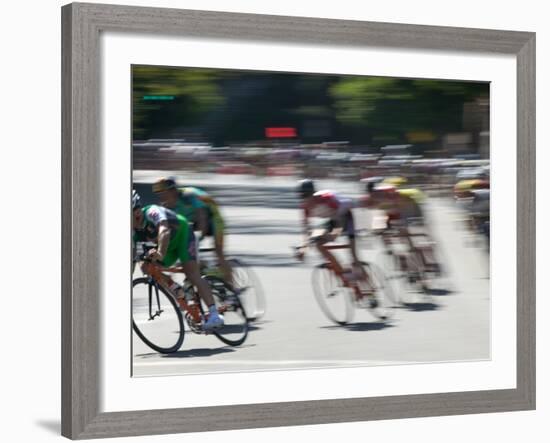 Bike Race, Downtown San Francisco, California, USA-Walter Bibikow-Framed Photographic Print