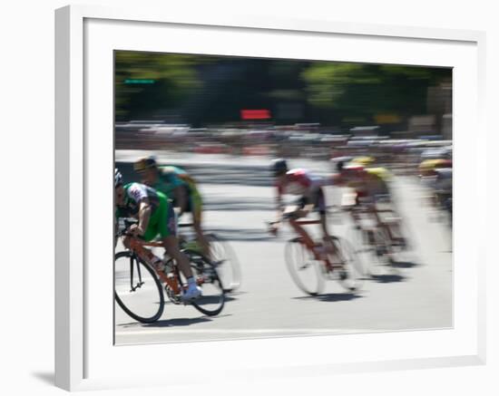 Bike Race, Downtown San Francisco, California, USA-Walter Bibikow-Framed Photographic Print
