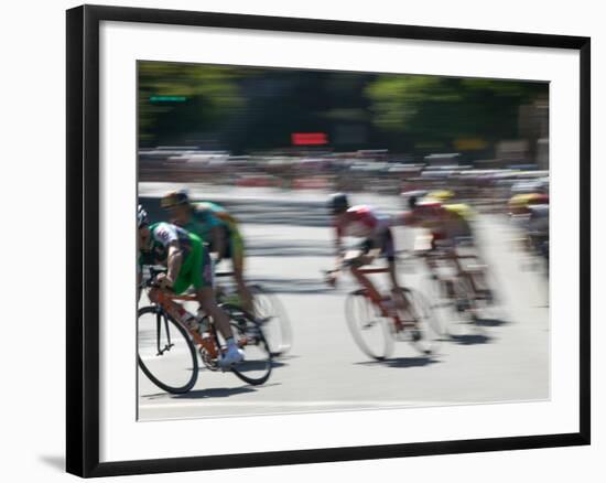 Bike Race, Downtown San Francisco, California, USA-Walter Bibikow-Framed Photographic Print