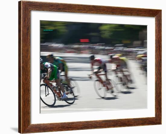 Bike Race, Downtown San Francisco, California, USA-Walter Bibikow-Framed Photographic Print