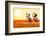 Bike Race, Motion Blur-soupstock-Framed Photographic Print