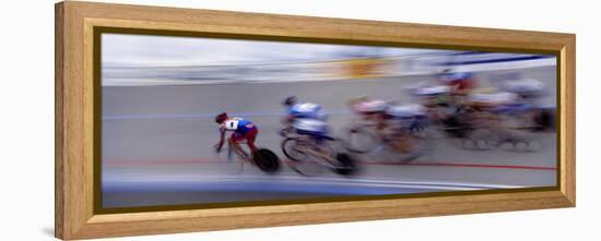 Bike Racers at Velodrome-Nancy & Steve Ross-Framed Premier Image Canvas