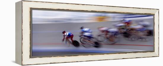 Bike Racers at Velodrome-Nancy & Steve Ross-Framed Premier Image Canvas