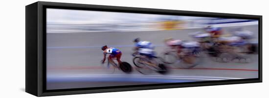 Bike Racers at Velodrome-Nancy & Steve Ross-Framed Premier Image Canvas