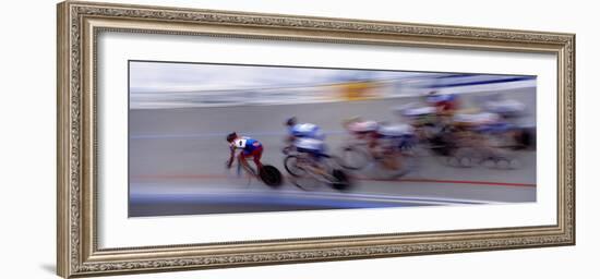 Bike Racers at Velodrome-Nancy & Steve Ross-Framed Photographic Print