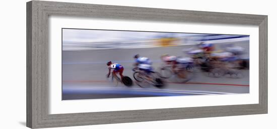 Bike Racers at Velodrome-Nancy & Steve Ross-Framed Photographic Print