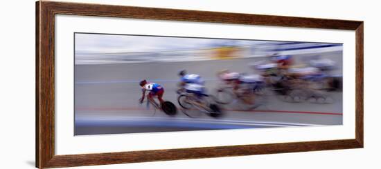 Bike Racers at Velodrome-Nancy & Steve Ross-Framed Photographic Print