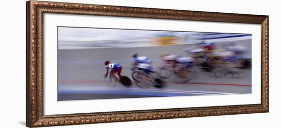 Bike Racers at Velodrome-Nancy & Steve Ross-Framed Photographic Print