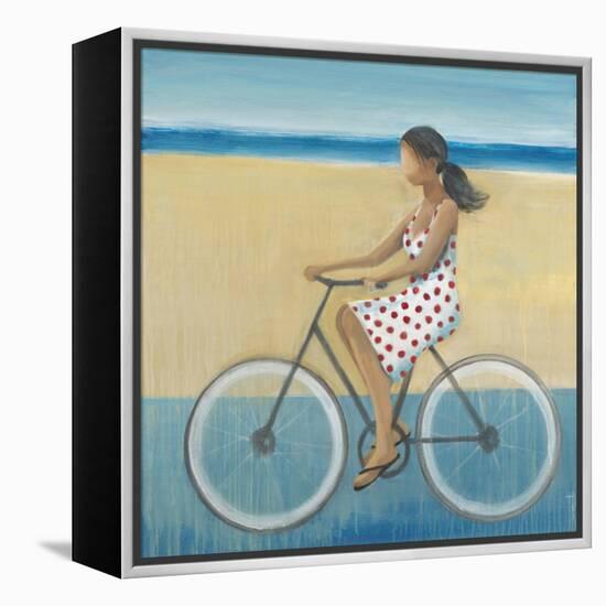 Bike Ride on the Boardwalk (Female)-Terri Burris-Framed Stretched Canvas