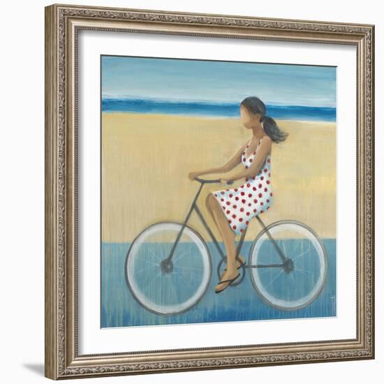 Bike Ride on the Boardwalk (Female)-Terri Burris-Framed Art Print