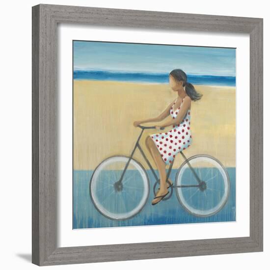 Bike Ride on the Boardwalk (Female)-Terri Burris-Framed Art Print