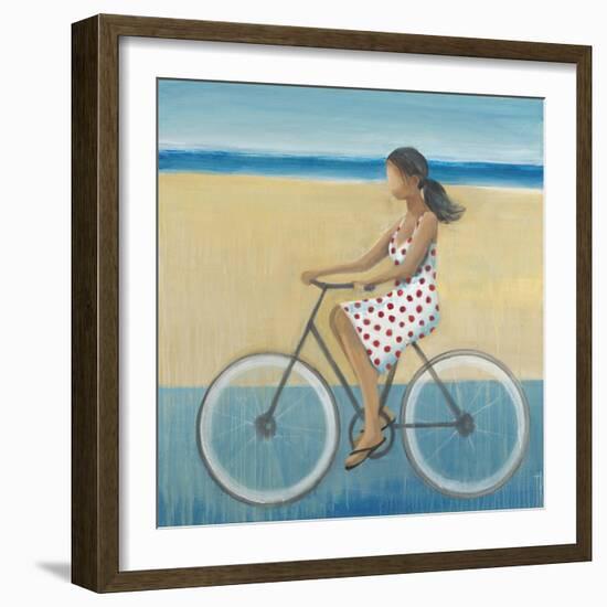 Bike Ride on the Boardwalk (Female)-Terri Burris-Framed Art Print