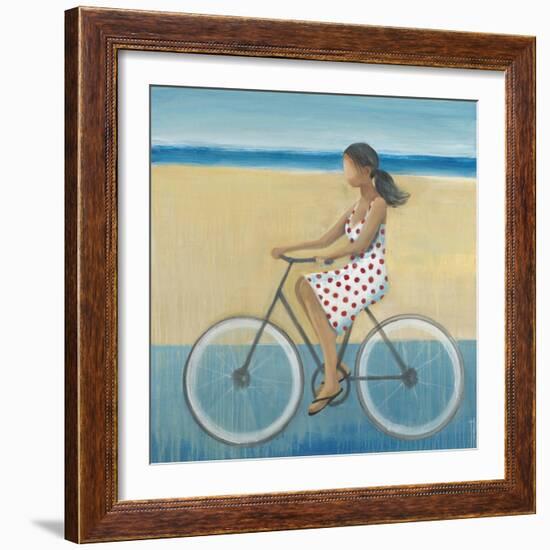 Bike Ride on the Boardwalk (Female)-Terri Burris-Framed Art Print